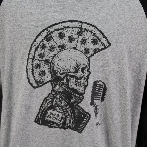 Local Advertising Shirt - Dunnenzies Pizza Skeleton Punk - Men's 2XL - Picture 2 of 7